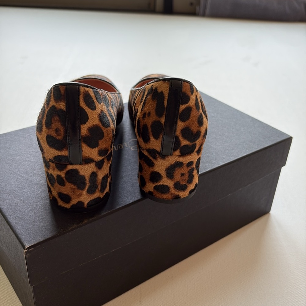 J.Crew Kate Block Heel Pumps in Leopard Calf Hair- NIB- Mahogany- Size 9.5 - Picture 6 of 10